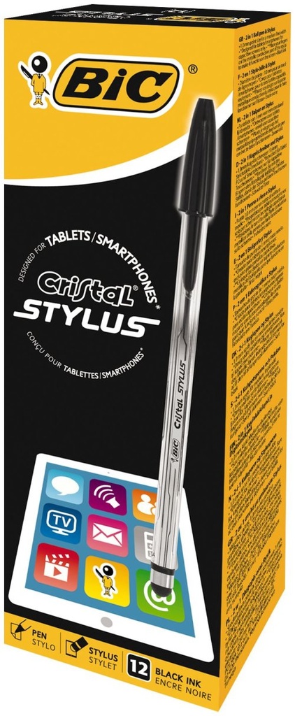 BIC Stylet Cristal Stylus, couleur d'encre: noir