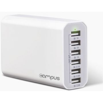 [ALIMHP1] Campus Chargeur usb 6 ports 10A maxi 