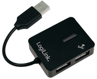 [hub2] Hub USB 2.0 Smile, 4 ports, noir