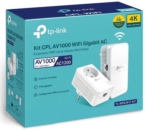 [cpl1] kit 2 CPL AV1000 wifi prise gigogne TPLINK TL-WPA7617