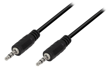 cable jack/jack 3.5 stereo noir 1m