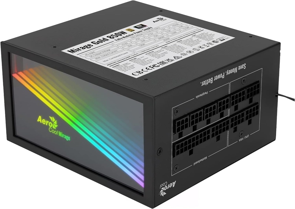 AeroCool MIRAGEGOLD 850W RGB 80 Plus Gold