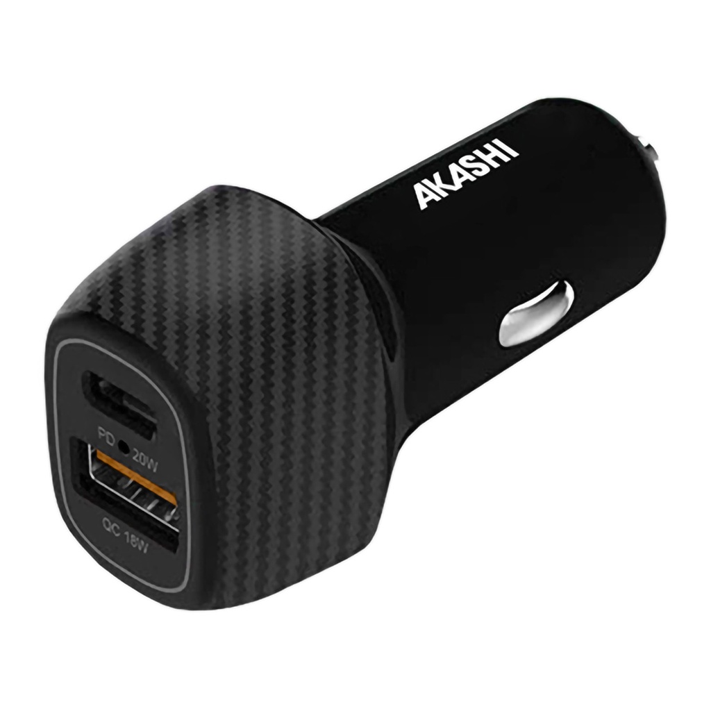 Chargeur allume-cigare USB-C, USB-A 3A